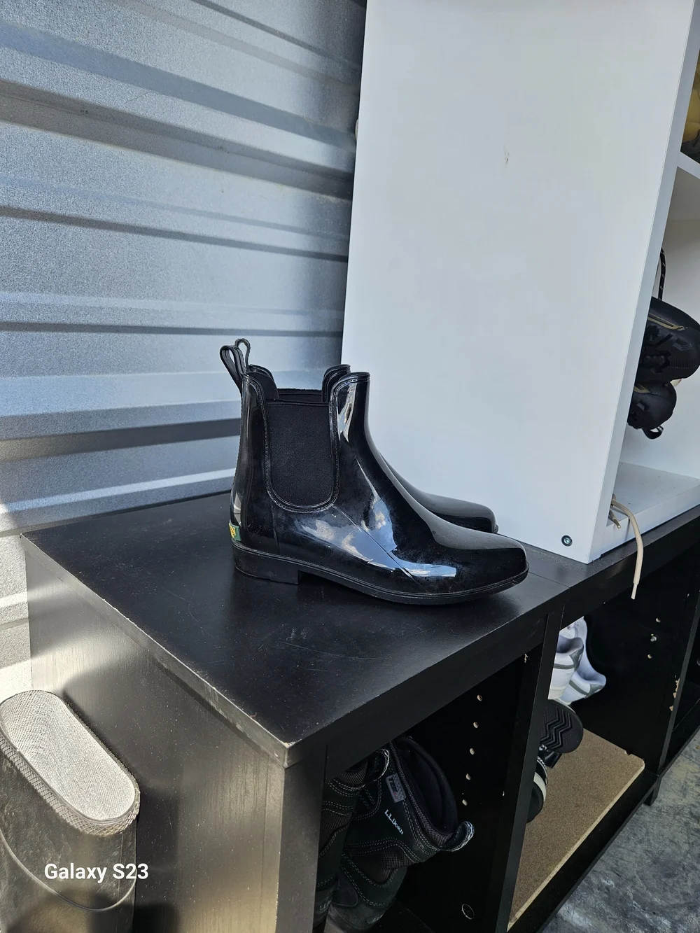 Lauren Ralph Lauren Tally Rain Boots Women's Size 9B Black Chelsea Waterproof Ru